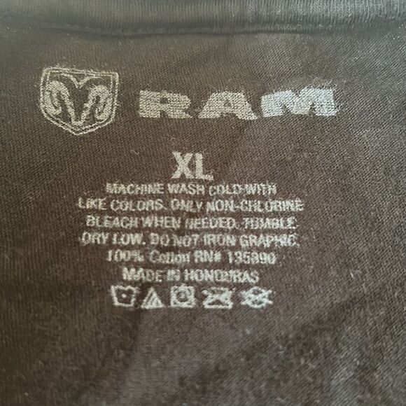 Ram Built To Serve short sleeve black shirt size XL - Picture 7 of 16